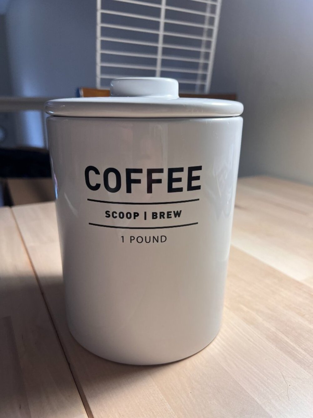 West Elm Utility Stoneware Coffee Canister - Picture 2 of 5